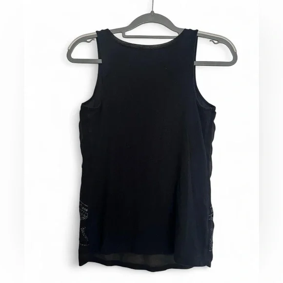 Express Black Sequin beaded Tank Top - Picture 2 of 6